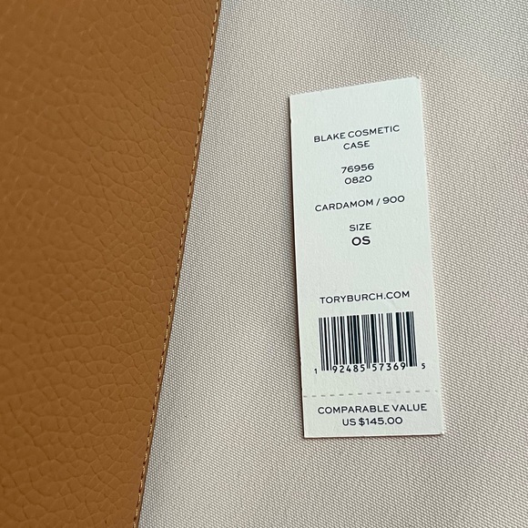 New Tory Burch Cosmetic case Robinson Cardamom 145USD Nordstrom designer - Picture 7 of 11